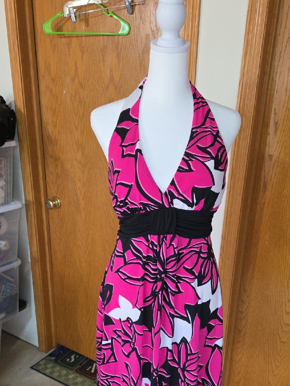 #13 Speeckless Pink Black White Graphic Dress - L